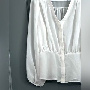 New Romatic transparent white long sleeve blouse